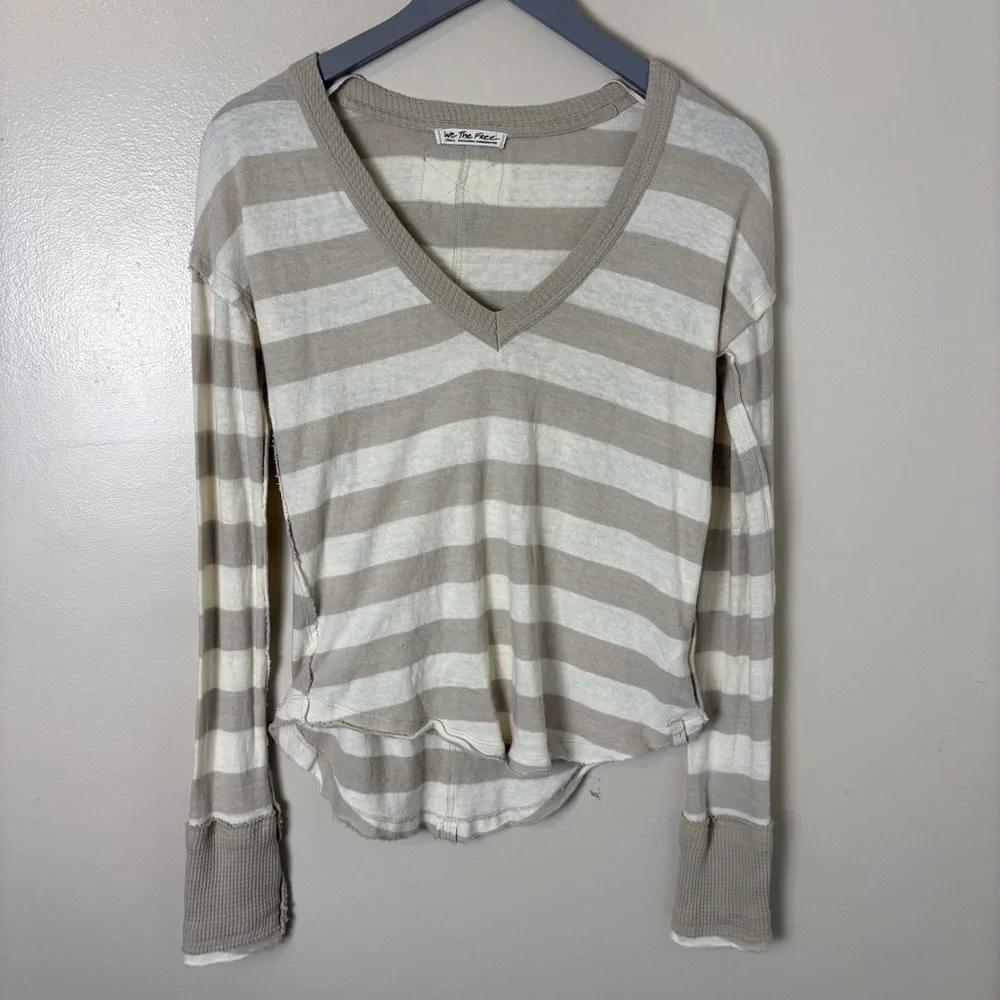 Free People x We The Free Sail Away Long Sleeve In Natural Combo Small - Picture 3 of 8